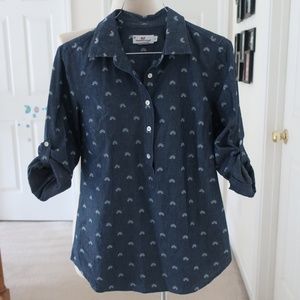 Printed Vineyard Vines Chambray Popover Sz 2